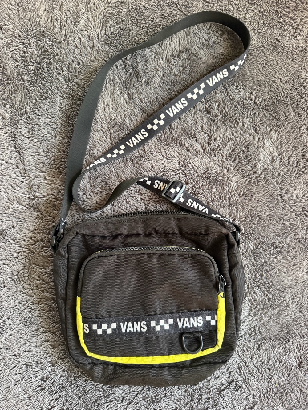 Vans Black Crossbody Bag with Yellow Accent